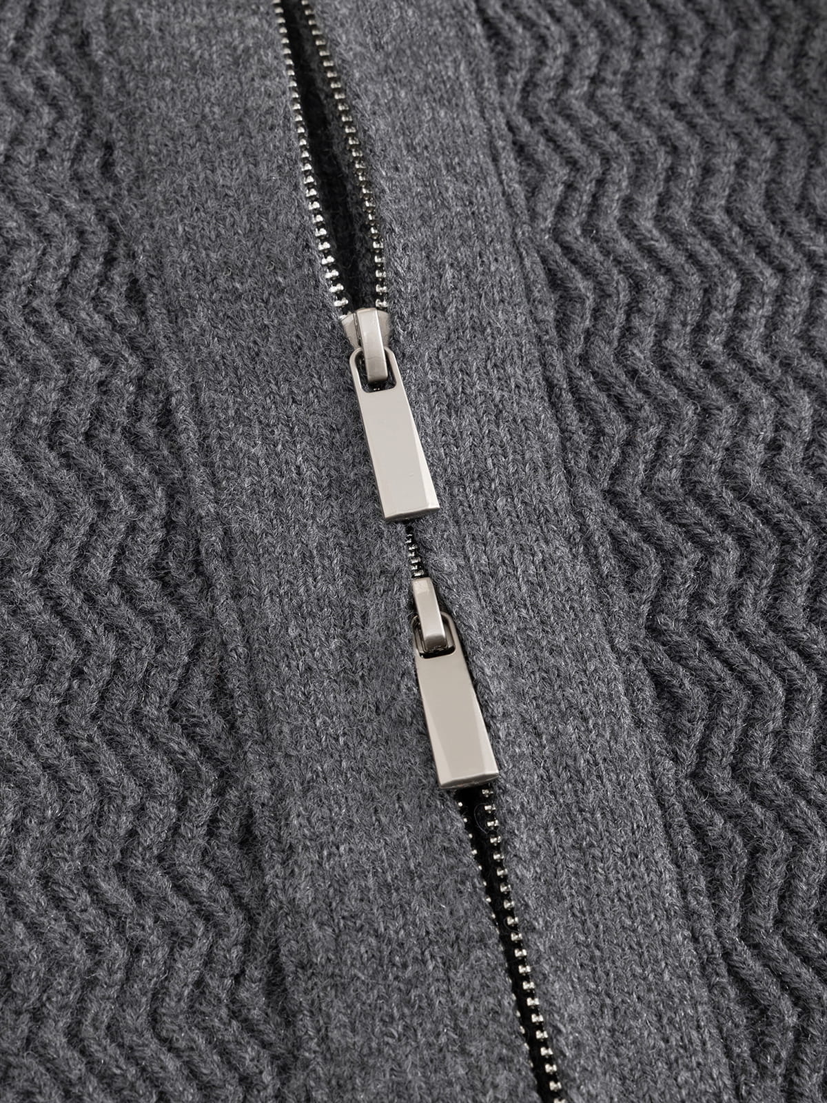 Aelfric Eden Wavy Knit Zip Up Hoodie - Image 6
