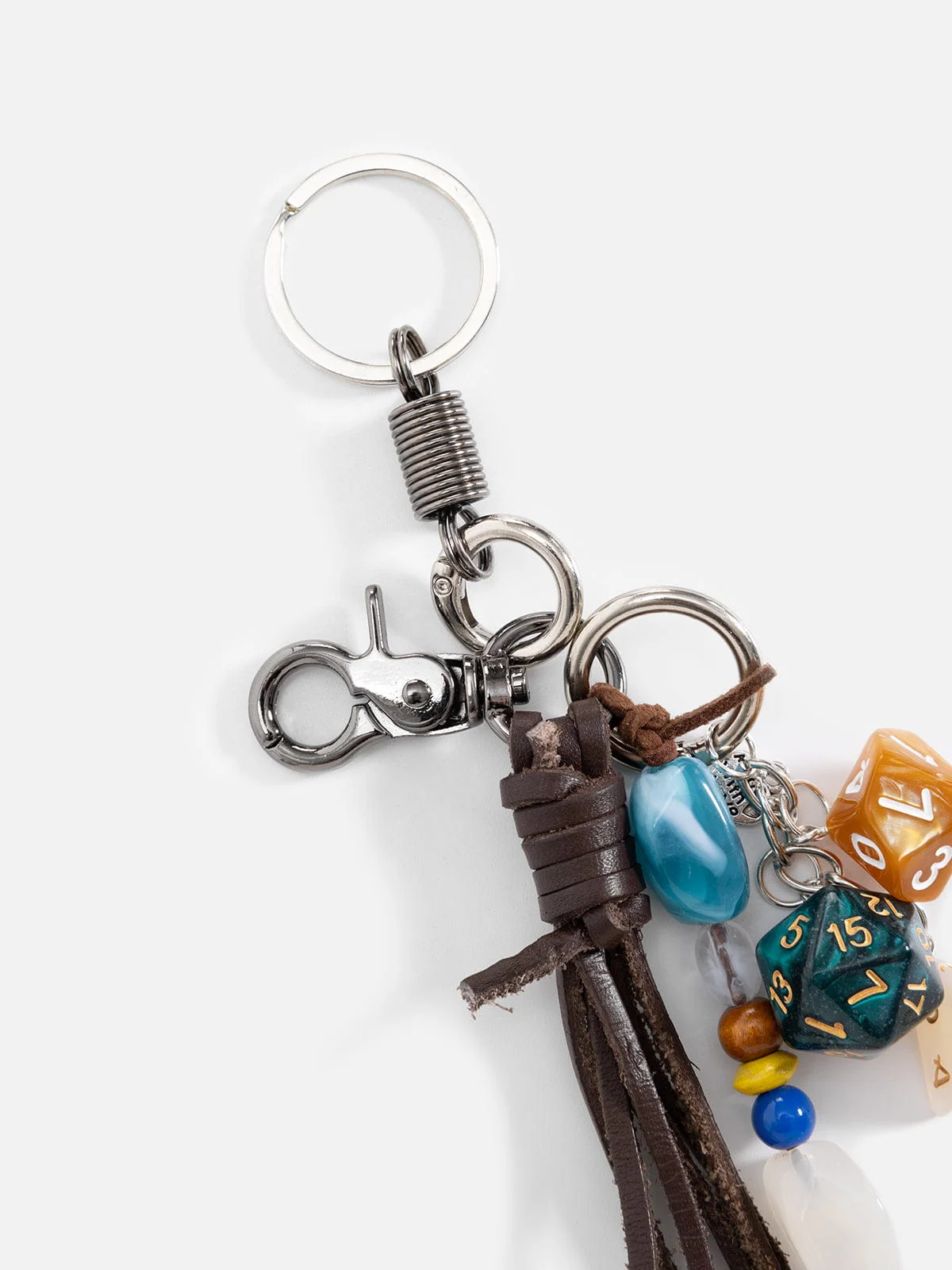 Beaded Dice Tassel Keychain - Image 3