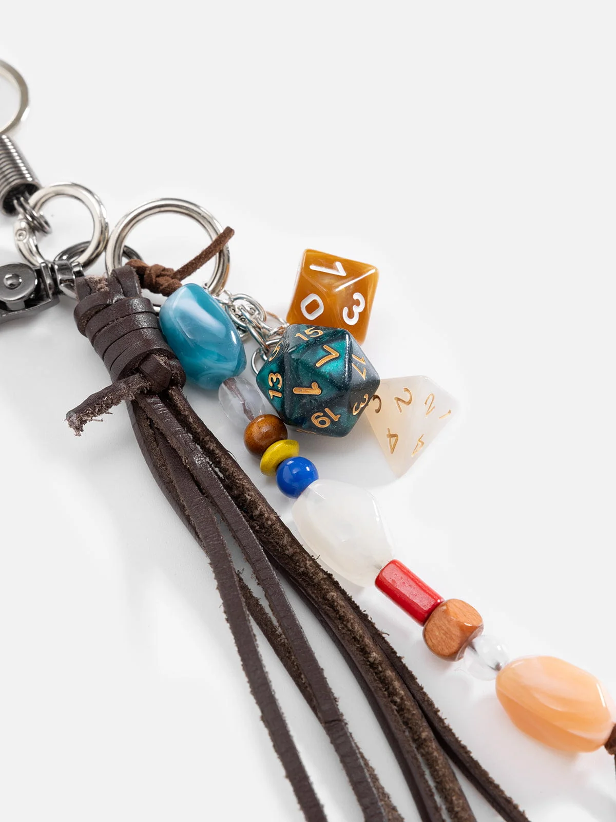 Beaded Dice Tassel Keychain - Image 4