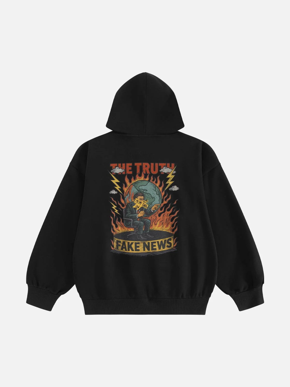[COMPLEXCON] FAKE NEWS OIAL Tape Hoodie - Image 3