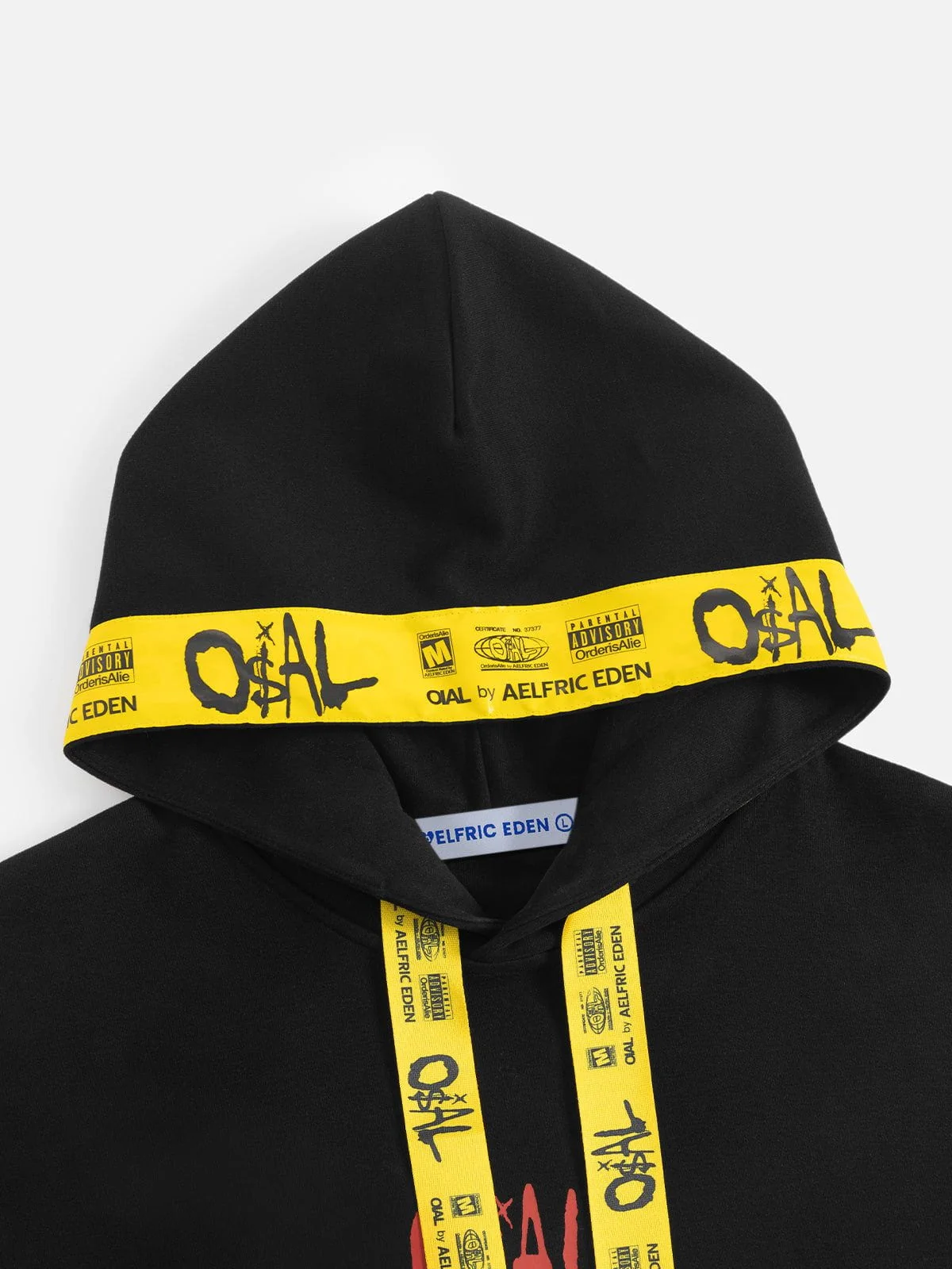 [COMPLEXCON] FAKE NEWS OIAL Tape Hoodie - Image 4